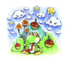 Cartoon: Yoshi mushroom (small) by Trippy Toons tagged super,mario,yoshi,trippy,marihu,weed,cannabis,stoner,kiffer,ganja,video,game,magic,mushroom,mushrooms,pilz,pilze