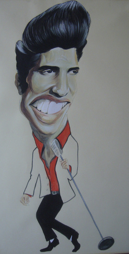 Cartoon: Elvis Presley (medium) by SAPIENS tagged cartoon,drawing,colour
