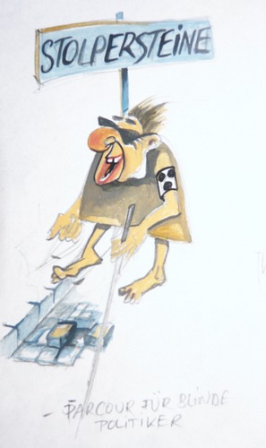 Cartoon: Blinde Politiker (medium) by Steffi und Siggi tagged politik
