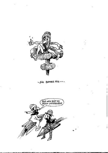 Cartoon: Bombenstimmung (medium) by Steffi und Siggi tagged islam,krieg