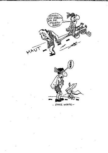 Cartoon: Maut (medium) by Steffi und Siggi tagged maut,politik,seehofer