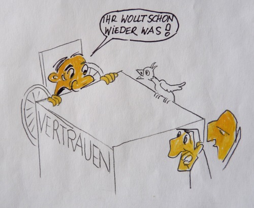 Cartoon: Vertrauen ? (medium) by Steffi und Siggi tagged außenpolitik,griechenland,politik