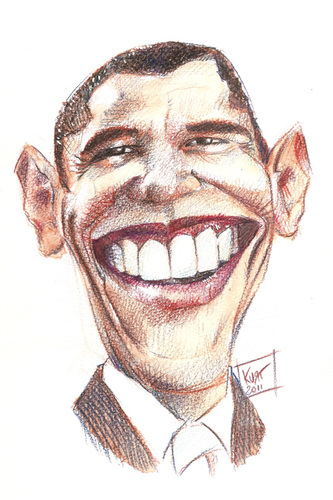Cartoon: Obama (medium) by kurtsatiriko tagged obama