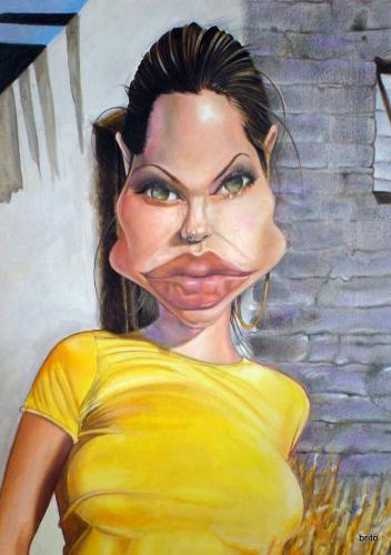 Cartoon: Angelina (medium) by Brito tagged angelina,jolie,actress,movies