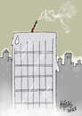 Cartoon: candle (small) by kotbas tagged candle,building,genetic
