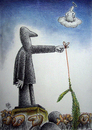 Cartoon: comment incorrect (small) by kotbas tagged monument,be,understood,principle