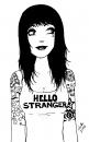 Cartoon: hello stranger (small) by naths tagged tattoo,girl,attitude