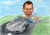 Cartoon: Geschäftsmann im Porsche (small) by Zeichenstift Karikaturen tagged porsche,erfolg,karikatur,geschenk,geschenkideen,landstrasse,manager