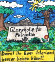 Cartoon: Gloryhole für Patrioten (medium) by Schimmelpelz-pilz tagged gloryhole,patriot,patrioten,patriotismus,rechts,rechte,rechtsradikal,rechtsextremismus,nazi,nazis,nationalisten,nationalismus