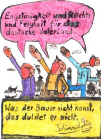 Cartoon: Nazi-onalhymne (medium) by Schimmelpelz-pilz tagged nationalismus,deutsche,nationalhymne,deutschland,nazi,nazis,patrioten,patriotismus
