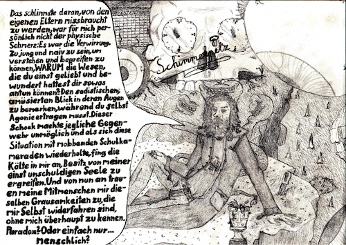 Cartoon: Vertrauensbruch (medium) by Schimmelpelz-pilz tagged missbrauch,abuse,vertrauen,trust,eltern,parents,traumatisches,familienumfeld,traumatic,family,environment,trauma,kindheit,childhood,past,vergangenheit,erinnerung,erinnerungen,memory,memories,distrust,misstrauen