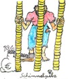 Cartoon: Geldknast (small) by Schimmelpelz-pilz tagged geld,reichtum,knast,gefängnis,gefangenschaft,abhängigkeit