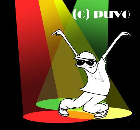 Cartoon: Diskothek. (medium) by puvo tagged tanzen,dance,disko,discotheque,disco,party,feiern