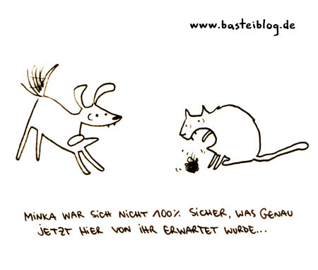 Cartoon: Erwartung. (medium) by puvo tagged katze,cat,hund,dog,erwartung,expectation