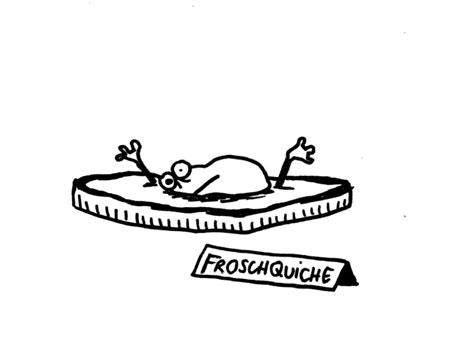 Cartoon: Froschquiche. (medium) by puvo tagged frosch,quiche,backen,essen