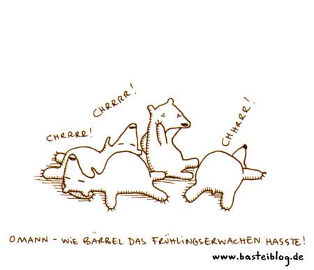 Cartoon: Frühlingserwachen. (medium) by puvo tagged frühling,spring,bär,bear,schlafen,sleep,schnarchen,snore,erwachen,wake,up,aufwachen,frühlingserwachen,awakening