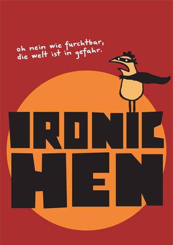 Cartoon: IRONIC HEN. (medium) by puvo tagged iron,ironic,hen,man,super,hero,world,save,welt,retten,superheld,held,huhn