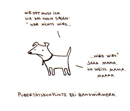Cartoon: Wer nichts wird... (medium) by puvo tagged wirt,bandwurm,hund,pubertät,konflikt,erziehung