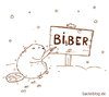 Cartoon: Bibber (small) by puvo tagged biber,kalt,winter,cold,kälte,frieren,freeze,beaver,bibbern