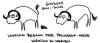 Cartoon: Gnudung. (small) by puvo tagged gnu,palindrom