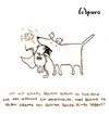 Cartoon: Hochstapler. (small) by puvo tagged katze,hund,batman,hochstapler,cat,dog,superhero,superheld,con,man