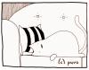 Cartoon: Sofa. (small) by puvo tagged katze cat deprimiert depressed sofa couch