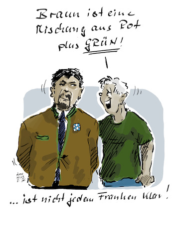 Cartoon: An Grün kommt man... (medium) by Jori Niggemeyer tagged bayern,franken,söder,grün,csu,spd,grüne,janker,jori,deutschland,joricartoon,niggemeyer,joriniggemeyer,bayern,franken,söder,grün,csu,spd,grüne,janker,jori,deutschland,joricartoon,niggemeyer,joriniggemeyer