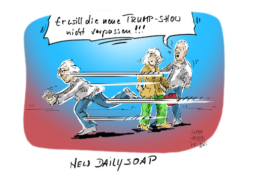 Cartoon: Entertainment Trump Show... (medium) by Jori Niggemeyer tagged dailysoap,unterhaltung,trump,show,trumpshow,entertainment,großmaul,positivethinking,positivdenken,präsidentusa,usa,cartoon,jori,joriniggemeyer,niggemeyer,dailysoap,unterhaltung,trump,show,trumpshow,entertainment,großmaul,positivethinking,positivdenken,präsidentusa,usa,cartoon,jori,joriniggemeyer,niggemeyer