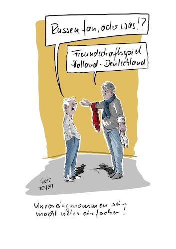 Cartoon: Fan und unvoreingenommen sein (medium) by Jori Niggemeyer tagged flagge,holland,russland,fan,fankultur,fußball,verwechselung,fckptn,fuckputin,stopputin,ukrainetoday,ukraine,kreml,wladimirputin,standwithukraine,ukrainewar,krieg,humor,joricartoon,niggemeyer,cartooon,cartoonart,illustration,illustrator,karikatur,satire,cartoondrawing,witzigebilder,cartoon,flagge,holland,russland,fan,fankultur,fußball,verwechselung,fckptn,fuckputin,stopputin,ukrainetoday,ukraine,kreml,wladimirputin,standwithukraine,ukrainewar,krieg,humor,joricartoon,niggemeyer,cartooon,cartoonart,illustration,illustrator,karikatur,satire