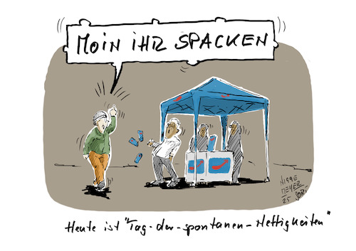 Cartoon: Heute ist... (medium) by Jori Niggemeyer tagged heuteist,meinungsfreiheit,nettigkeiten,fckafd,faschismus,afd,noafd,faschismusneindanke,demokratie,politik,bundestagswahl,jori,positivethinking,positivdenken,deutschland,joricartoon,niggemeyer,joriniggemeyer,heuteist,meinungsfreiheit,nettigkeiten,fckafd,faschismus,afd,noafd,faschismusneindanke,demokratie,politik,bundestagswahl,jori,positivethinking,positivdenken,deutschland,joricartoon,niggemeyer,joriniggemeyer