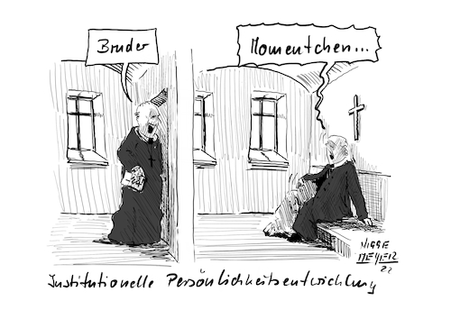 Cartoon: Institutionelle Persönlichkeitse (medium) by Jori Niggemeyer tagged missbrauch,kindesmissbrauch,wegschauen,machtmissbrauch,priester,würdenträger,katholischekirche,vatikan,schutzbefohlene,cartoonist,satire,humor,joricartoon,niggemeyer,cartooon,cartoonart,illustration,illustrator,karikatur,cartoondrawing,witzigebilder,cartoon,missbrauch,kindesmissbrauch,wegschauen,machtmissbrauch,priester,würdenträger,katholischekirche,vatikan,schutzbefohlene,cartoonist,satire,humor,joricartoon,niggemeyer,cartooon