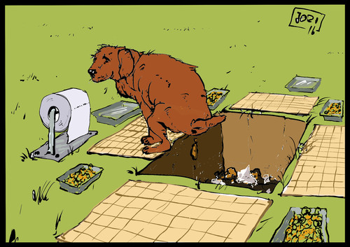 Cartoon: Must have... (medium) by Jori Niggemeyer tagged hunde,park,parkanlagen,spazierwege,hundekot,toilette,niggemeyer,joricartoon,jori
