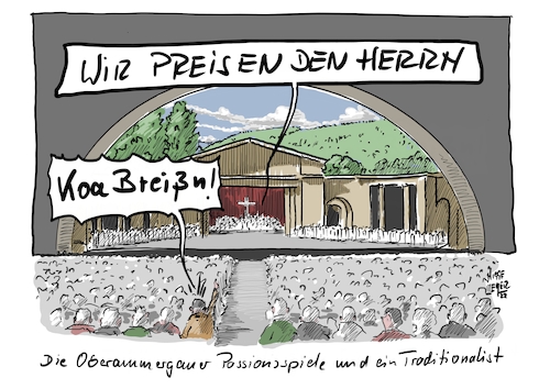 Cartoon: Oberammergauer Passionsspiele (medium) by Jori Niggemeyer tagged oberammergau,passionsspiele,passionsspieleoberammergau,bayern,bayrisch,preußen,gottpreisen,jesus,bayrischerdialekt,breißn,tradition,traditionalist,humor,joricartoon,niggemeyer,cartooon,cartoonart,illustration,illustrator,karikatur,satire,cartoondrawing,cartoon,oberammergau,passionsspiele,passionsspieleoberammergau,bayern,preußen,gottpreisen,jesus,bayrischerdialekt,breißn,tradition,traditionalist,humor,joricartoon,niggemeyer,cartooon,cartoonart,illustration,illustrator,karikatur,satire,cartoondrawing,kirche,publikum,menschen