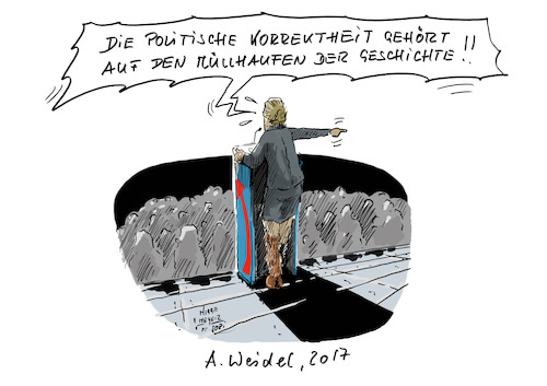 Cartoon: Sei wachsam ... (medium) by Jori Niggemeyer tagged aliceweidel,pferdefuß,weidel,branntmauer,demo,faschismus,nazisneindanke,demokratie,politik,gegenrechts,parteien,antifa,afd,wahl,positivethinking,positivdenken,deutschland,niggemeyer,jori,joricartoon,aliceweidel,pferdefuß,weidel,branntmauer,demo,faschismus,nazisneindanke,demokratie,politik,gegenrechts,parteien,antifa,afd,wahl,positivethinking,positivdenken,deutschland,niggemeyer,jori,joricartoon