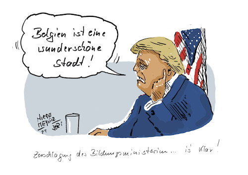 Cartoon: Trumps Zerschlagung ... (medium) by Jori Niggemeyer tagged trump,belgien,wissen,dummheit,fcktrump,bildung,bildungsministerium,usa,politik,jori,joricartoon,niggemeyer,joriniggemeyer,trump,belgien,fcktrump,bildung,bildungsministerium,usa,politik,jori,joricartoon,niggemeyer,joriniggemeyer