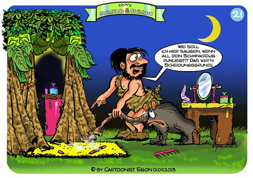 Cartoon: Aus der Urzeit.... (medium) by Egon58 tagged steinzeit,mammut,stones