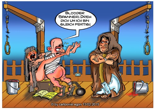Cartoon: Zum Henker nochmal 3 (medium) by Egon58 tagged quickie,letzter,wunsch