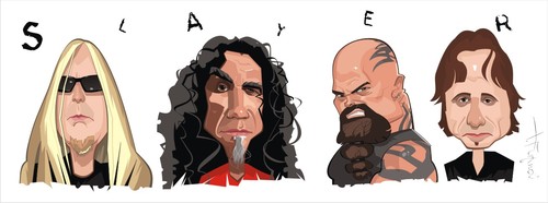 Cartoon: slayer (medium) by FARTOON NETWORK tagged caricature,metal,thrash,star,rock,musicians,slayer