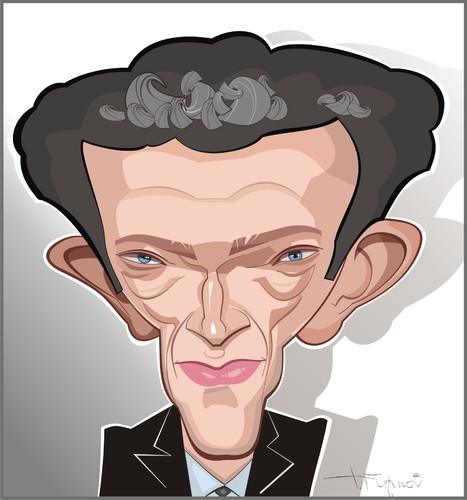 Cartoon: Vincent Cassel (medium) by FARTOON NETWORK tagged actors,caricature,moviestar,cassel,vincent,bellucci,monica