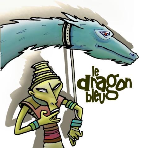 Cartoon: le dragon bleu (medium) by Alesko tagged dragon,bleu,livre,couverture