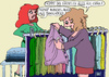 Cartoon: Bekleidungsgeschäft (small) by thomasH tagged billigkleidung,damenbekleidung,herkunft,china,bangladesch,näherinnen,arbeitsbedingungen,interesse,herstellungskosten