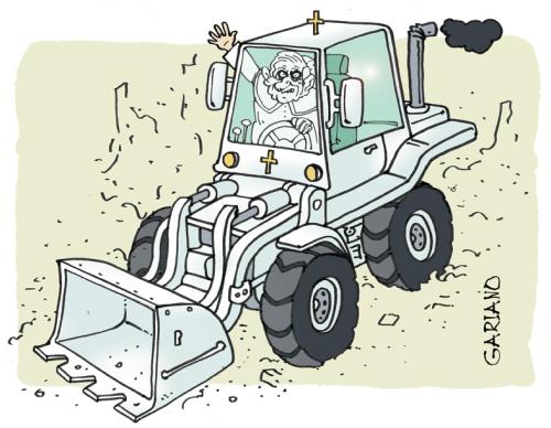 Cartoon: ABRUZZO - ITALY (medium) by massimogariano tagged papa,papamobile,terremoto,abruzzo