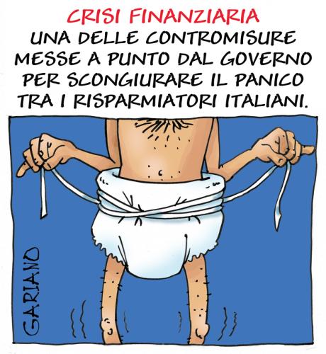 Cartoon: no panic! (medium) by massimogariano tagged crisi,economia