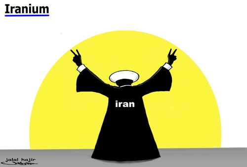 Cartoon: iranium ... (medium) by jalal hajir tagged deal,nuclear,iran