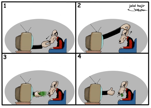 Cartoon: manipulation (medium) by jalal hajir tagged media