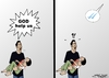 Cartoon: seen and ignored (small) by jalal hajir tagged victimes,god,war