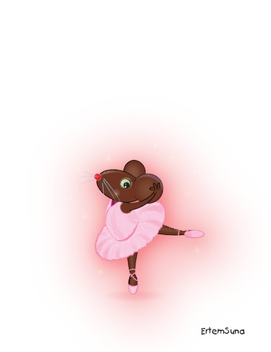 Cartoon: Ballerina (medium) by ErtemSuna tagged ballerina,mouse