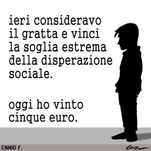 Cartoon: Cinque euro. (medium) by Cruel tagged politica,gratta,vinci,lotteria,superenalotto