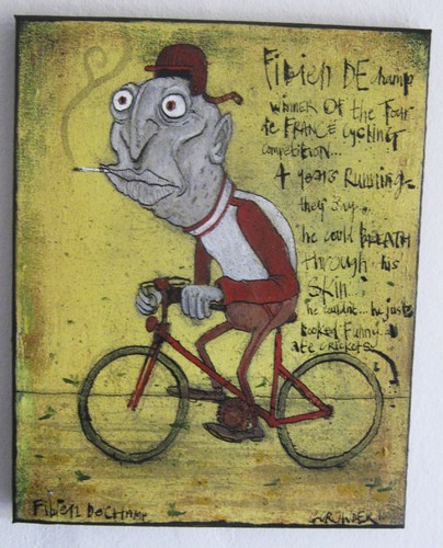 Cartoon: Fibian De Champ (medium) by Glyn Crowder tagged frog,cyclist