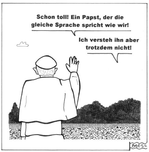 Cartoon: Der Papst in Deutschland (medium) by BAES tagged papst,benedikt,xvi,deutschland,papstbesuch,papst,deutschland,papstbesuch